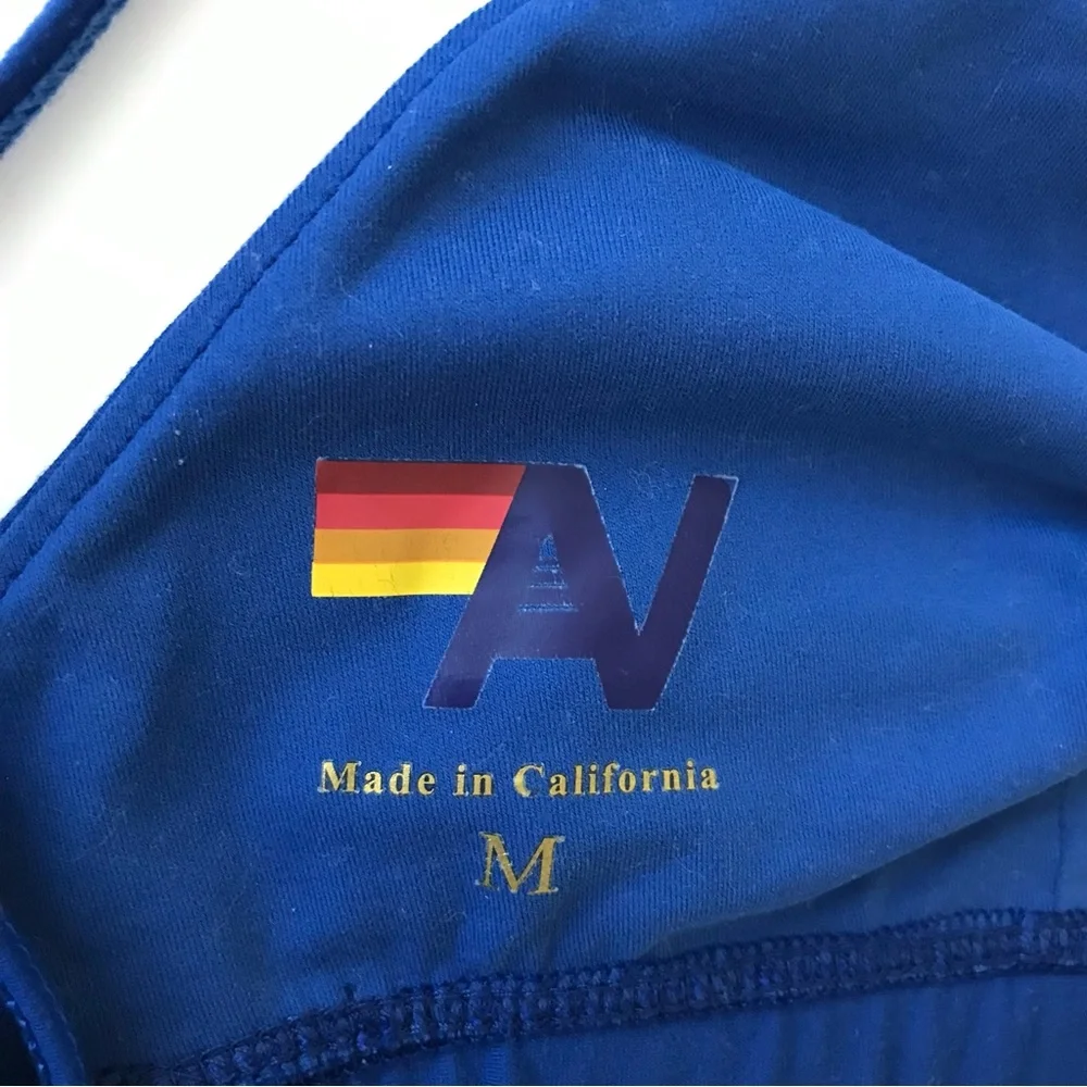 AVIATOR NATION Triangle Adjustable Sports Bra Royal Blue - Picture 12 of 14